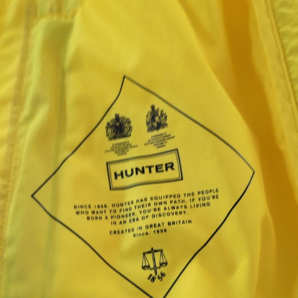 Hunter Kids Bright Yellow Hooded Raincoat - Picture 7 of 10